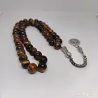 سبحه رجالي حجر عين النمر من الأحجار الكريمة