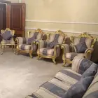 كنب تصميم اثري للبيع للمجالس 5 قطع مع الستارة