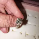 خاتم الماس امريكي بالالماسات موزانايت قص مربع عدد الالماسات