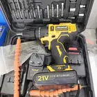 دريل شحن 21 فولت ريكسون بطاريتين جديد