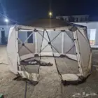 خيمه رحلات 5 4 دائريه لون بيج تقدر خليه مغطه وتقدر شفاف نظيف