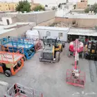 الايجار الشيوللت ومالفت وسيزر لفت ورافعات بجميع الاحجام