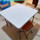 طاولة فايبر رجلين حديد قابله للطي