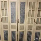 دولاب ست ابواب خشب اللون ابيض _البيع السعر النهائي 650 ريال