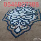 فني تركيب سجاد موكيت فنيل عشب صناعي جوال