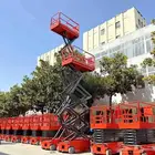 سيزر لفت رافعة مقصية للايجار 10م 12م14م رافعة عمال سيزر لفت