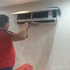 شركة تنظيف مكيفات دخالي وخرجي مع تسليك اصراف والمكيف