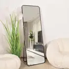 مرايا بمقاسات مختلفة استاند بتصميم إطار الومنيوم