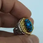 خاتم فضه شغل احترافي بحجر الفيروز السينائي