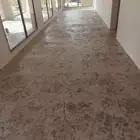 معلم الخرسانة المطبوعة الملونه صبة ديكور الختام صبة مروحة صب