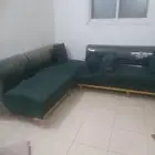 كنب اربع قطع وغرفه اطفال مع دولاب وطاولتين