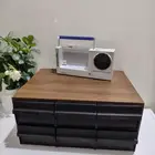 راديو قديم أدراج اشرطه كاسيت خشب قديم