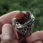 خاتم فضة تفصيل خاص الحجر عقيق يماني مصور