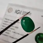 حجر الزمرد الطبيعي مع شهاده IGI