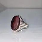 خاتم عقيق يماني كرزي مصور ( منوصف)