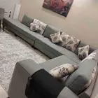 كنب متصل حرف L ثلاث قطع