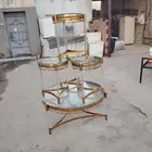 طقم طاولة ذهبي استيل للبيع العنوان القنفده جوال