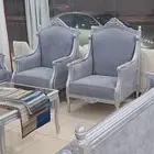 طقم كنب كلاسيك خشب زان احمر مصري مكون من ثلاث كنبات كبيره و2