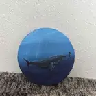 لوحة رسم يدوية الحوت الازرق