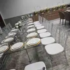 تاجير طاولت وكراسي شفاف طاوله قزاز طاوله بوفيه طاوله طعام