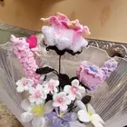 باقة ورد مصنوعة بخيوط الصوف