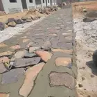 ممرات رباريب جدران احواض للنخل احجار نهريه