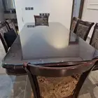 طاولة طعام خشب مع كراسي