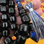 مسباح زعفراني جامبو من النوادر اسود صك مقاس الخرز 16 ملي