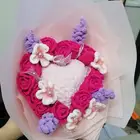 باقة ورد بخيوط الصوف