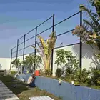 ساتر حديد للحوش الخارجي نوفر الخشب والقماش وهنجر وقص الليزر