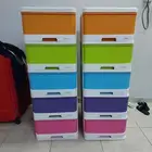Colourful plastic storage drawer cabinet for kids