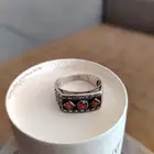 للبيع خاتم فضي ايطالي 925مقاس 19