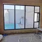 شباك المنيوم و باب المونيم عادي و دبل. دربزين استيل