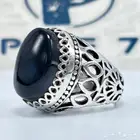 خاتم فضه بفص جزع يماني