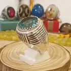 خاتم اكوامارين قص ليزر لون مميز وفاخر