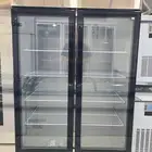 ثلاجة استيل بابين زجاج بسعر ممتاز .