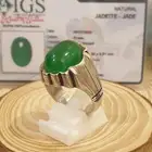 خاتم جاد بورمي أخضر