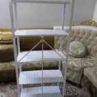 رف ابيض جديد بدون كفرات