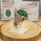 خاتم جاد بورمي أخضر
