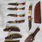 سكاكين نصل دمشقي بمقبض غزال