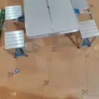 طاولة مع كراسي سهلة الحمل والطي لأربعة اشخاص جديدة لم تستخدم