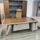 مكتب مدير طقم مكتب اداري دولاب كرسي جلد فخم