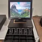 جهاز كاشير مغسلة مطعم ملحمه مشغل حلاقه ورد كافي