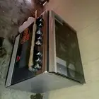 فرن غاز 5 عيون شقال فوق وتحت وإشعال زاتي شبه جديد وغسالة حو