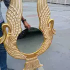 ديكور مدخل مع مرايه لون دهبي