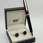 طقم قلم و كبك مونت بلانك (Montblanc Pen Cufflinks)
