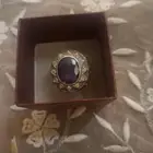 خاتم فضي بفص