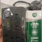 توصيلة 3م مع 4 مخارج كهربا و4 usb مخارج لشحن الجوال مع هديا