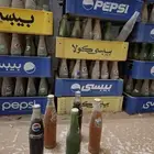 للبيع 11 كرتون بيبسي قزاز قديم يوجد 7 زجاجات مليانه