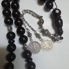 سبحة حرباء شراب فضة وفواصل فضة